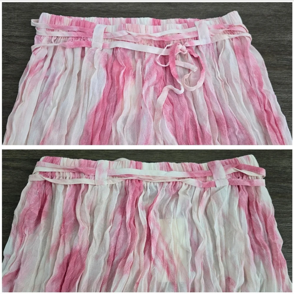 Hot & Delicious Vintage Pink and White Tie-Dye Pants Set, Size Large - Picture 10 of 16